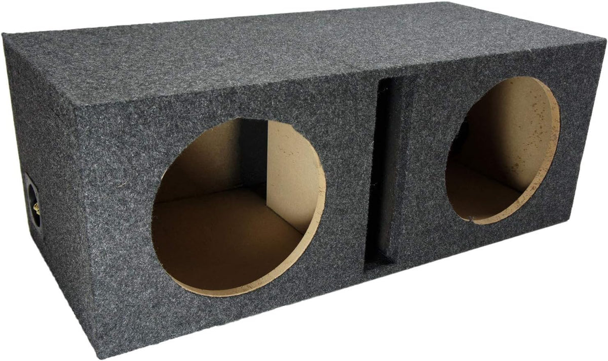 Compatible with Universal Car Dual 10 Loaded Vented Port Sub Box Enclosure with Amplifier G79964