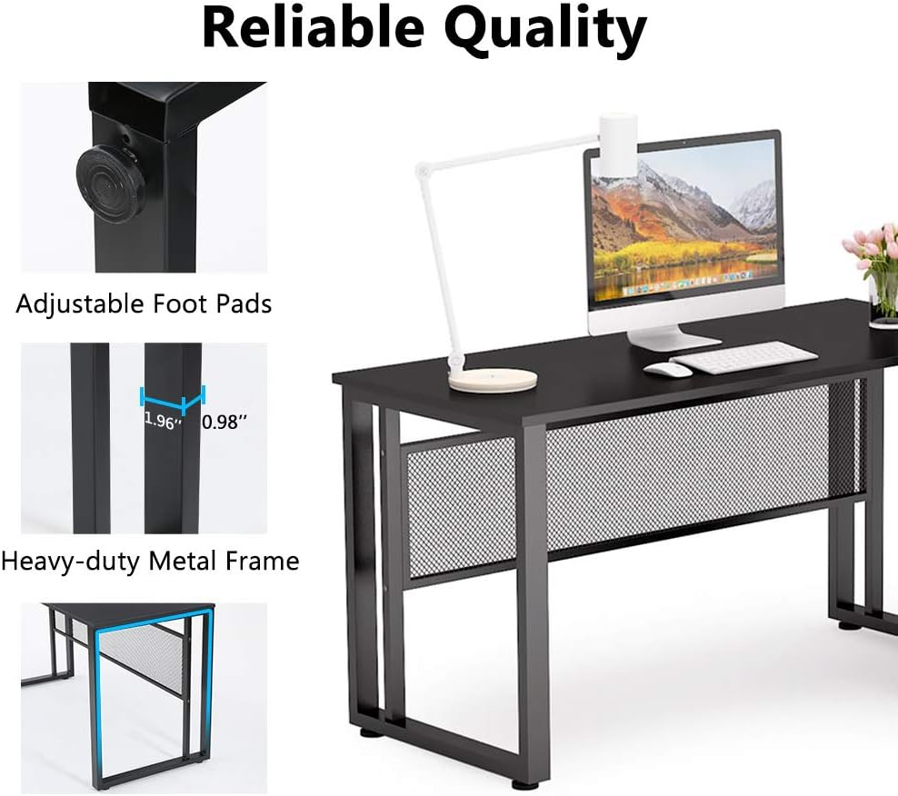 L-Shaped Computer Desk with File Cabinet N654