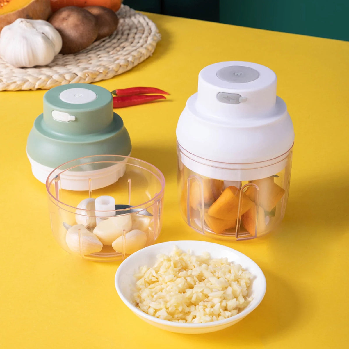 Electric Chopper Salad Mincer Cutter USB Wireless E39673