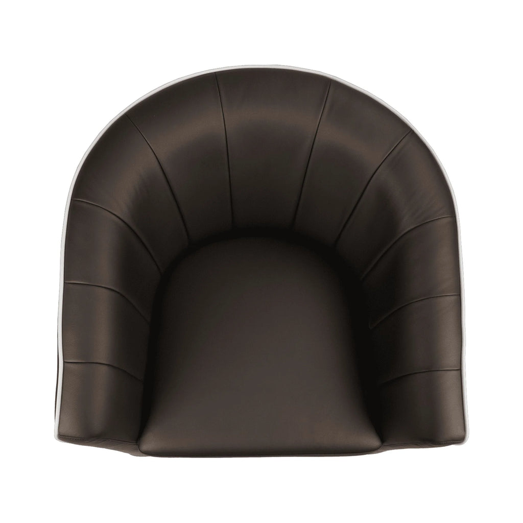 Black Leather Guest Chair with Lockable Rolling Casters J140349