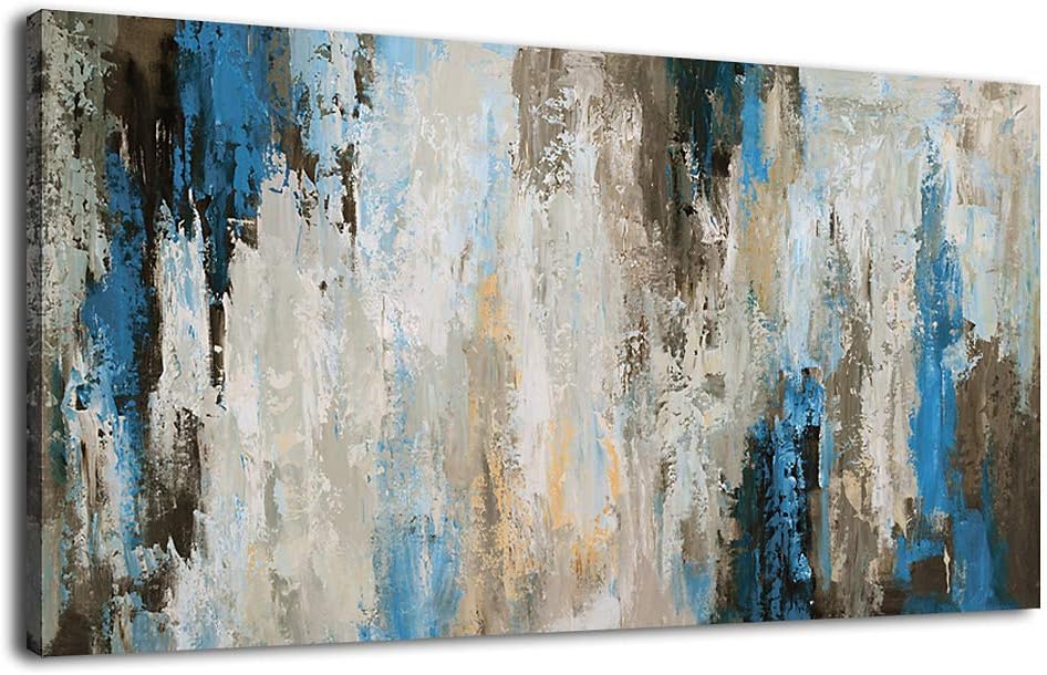 Framed Abstract Canvas Wall Art 20 x 40 N36315