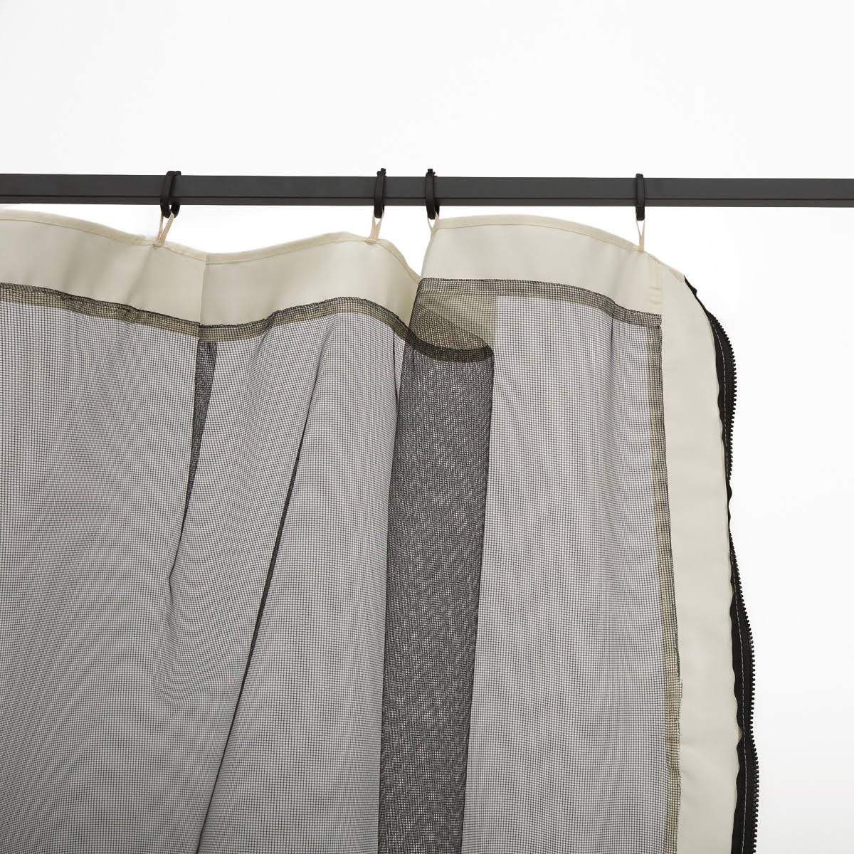 4-Panel Mesh Mosquito Netting Sidewalls with Zippers for Patio Gazebo R70534
