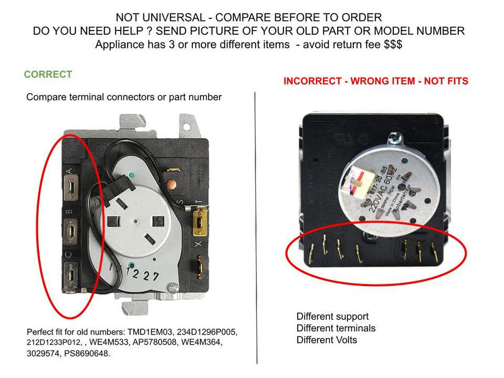 Dryer Timer with Knob D38154