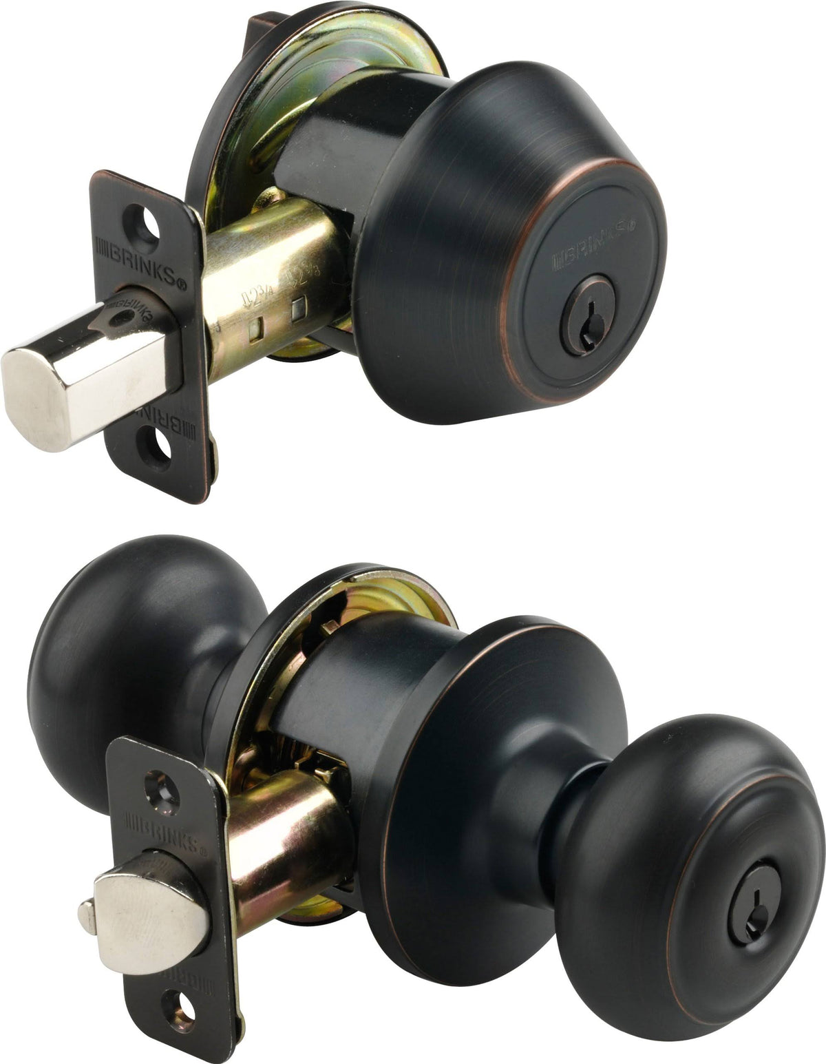 Keyed Entry Door Knob and Deadbolt Combo Pack T405