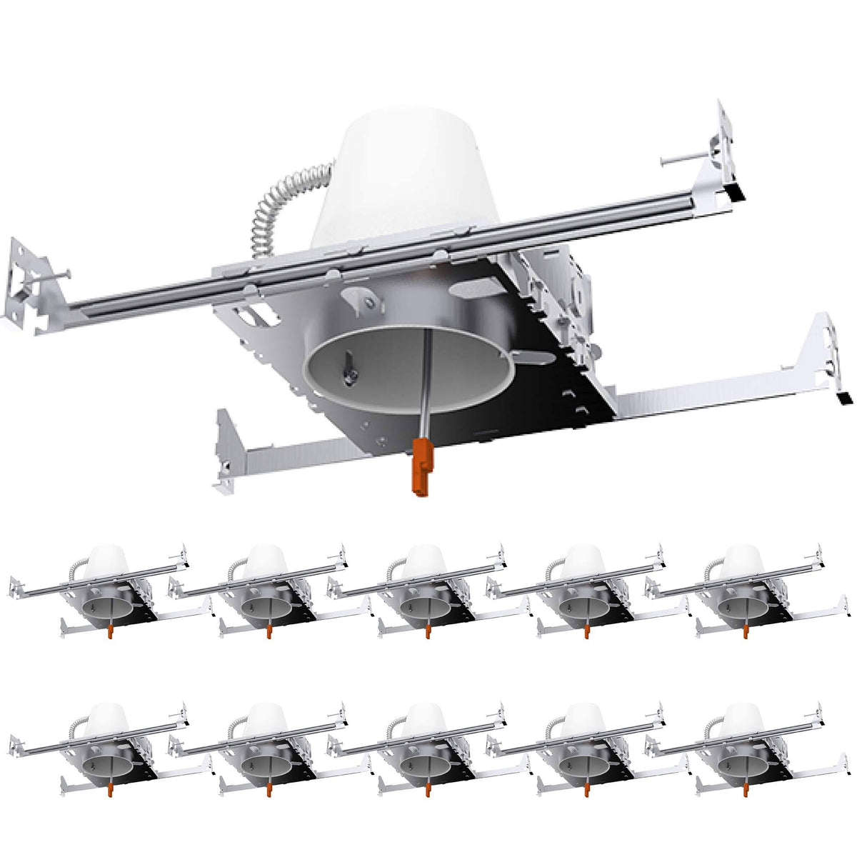 10 Pack 4x22 LED Can Recessed Light Housing I54165