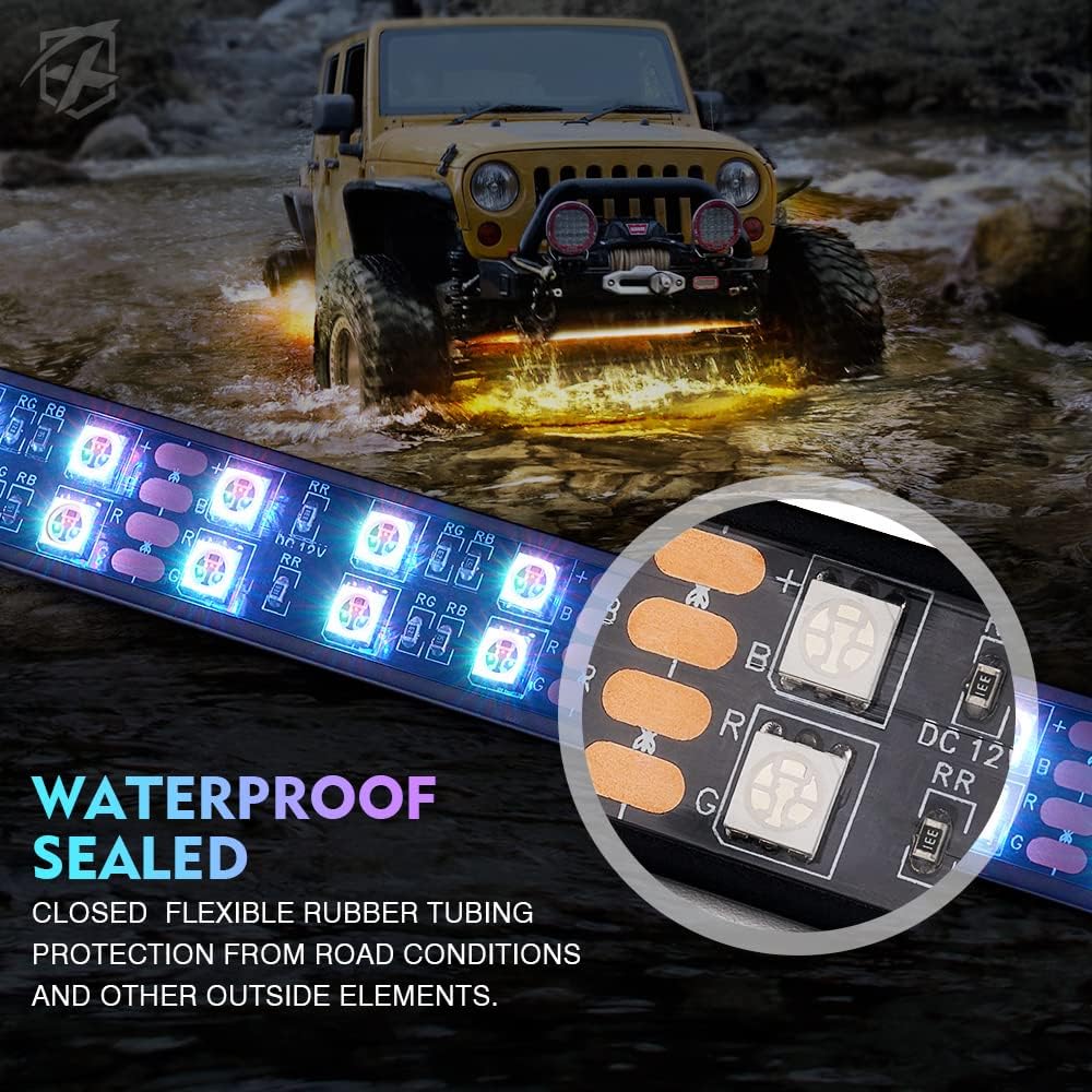 4 PCS RGB LED Car Underglow Light Kit with Wireless Remote Z898