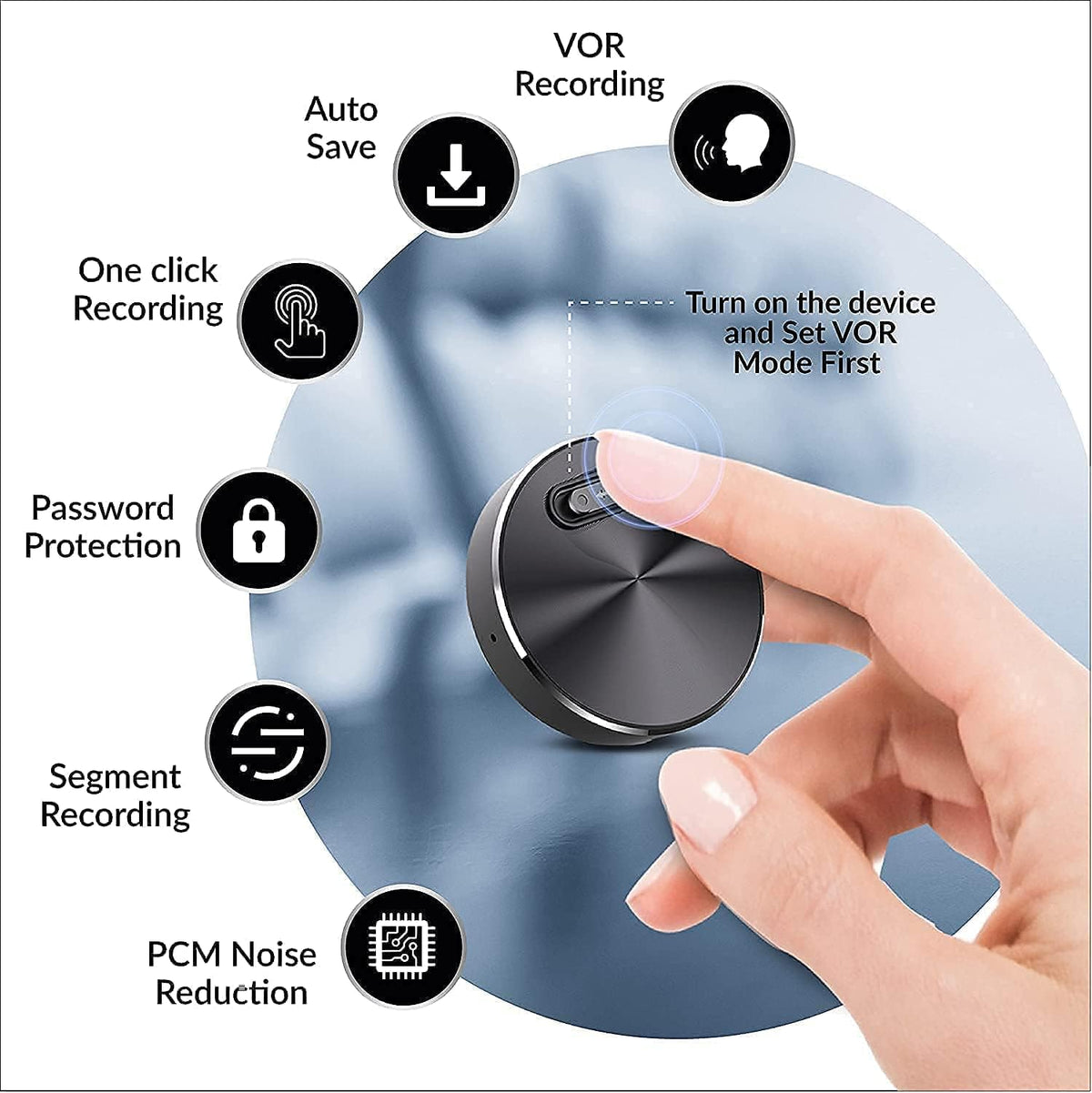 32 GB Pack of 2 Mini Voice Activated Recorder with Aluminum Alloy Casing T6150