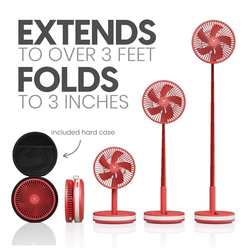 Portable Wireless Battery Operated Fan with Carry Case N103169