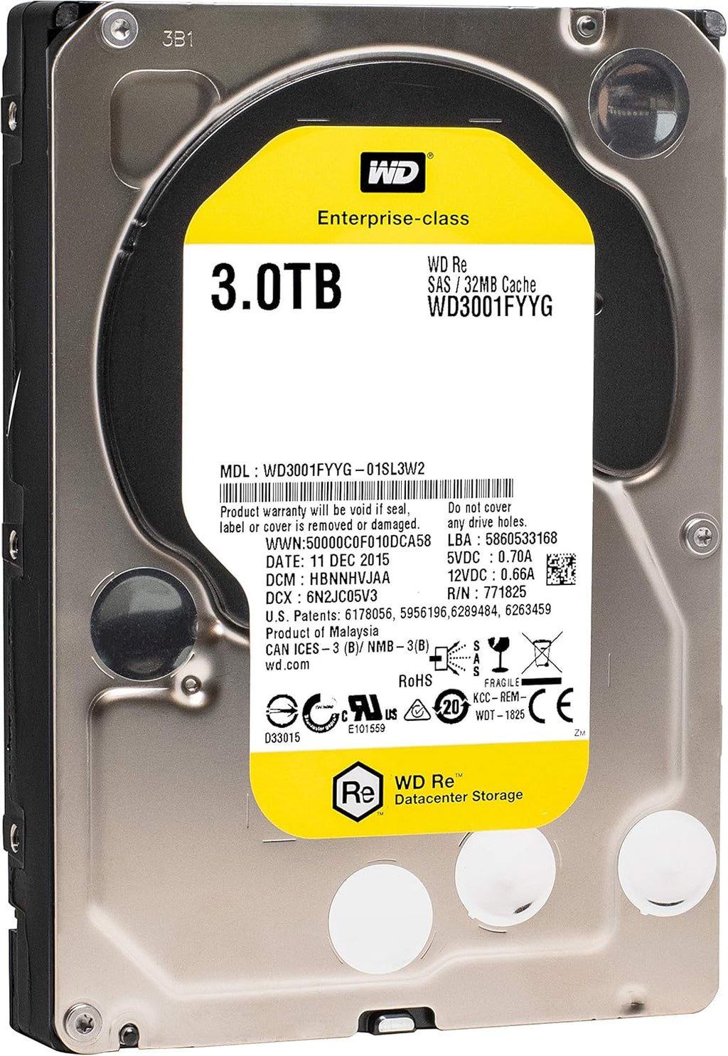 3TB 7.2K RPM SAS Internal Hard Drive W694930