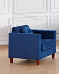 Blue Tufted Velvet Armchair W682