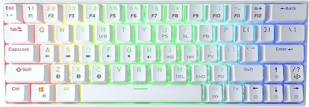 Wireless Wired 60% Mechanical Keyboard with Arrow Keys, True RGB Backlit M5995