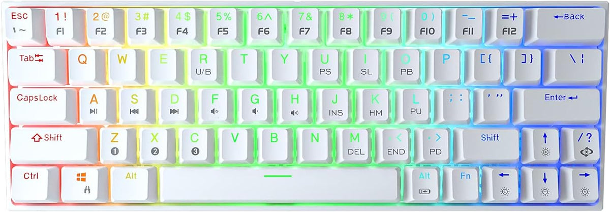 Wireless Wired 60% Mechanical Keyboard with Arrow Keys, True RGB Backlit M5995