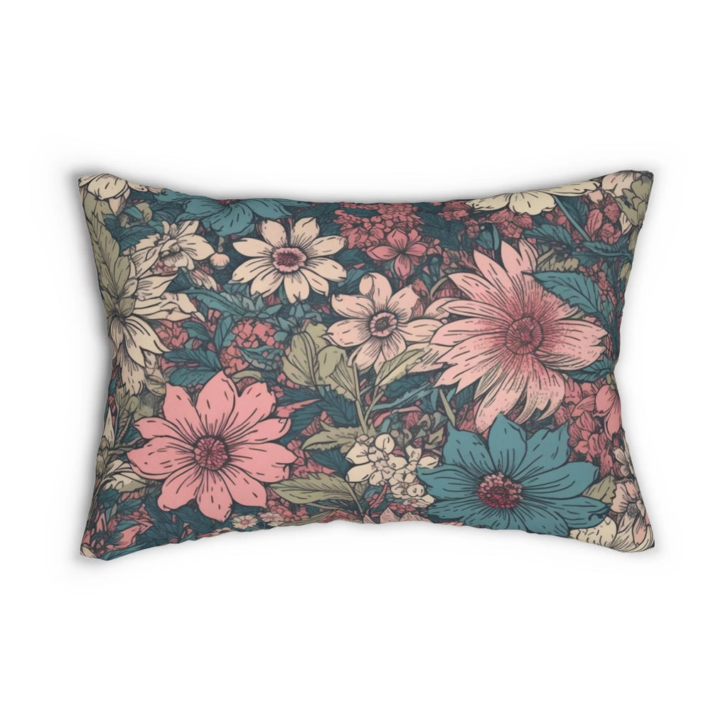 Lumbar Pillow with Jacobean Design F6053