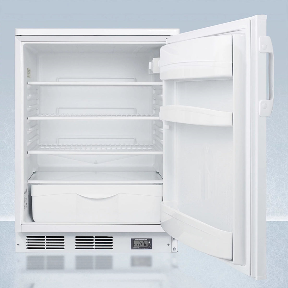 White Built-in or Freestanding All-Refrigerator with Front Lock and Digital Temperature Display C61024