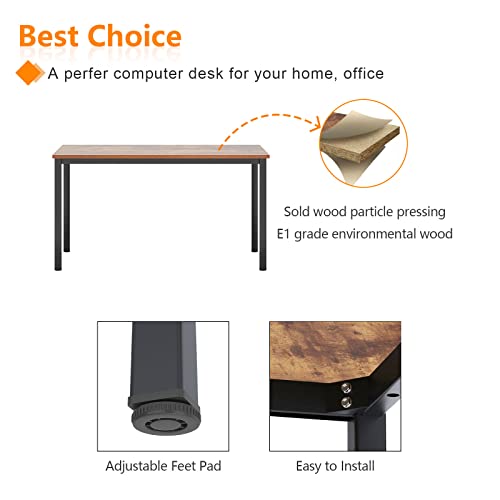 Black Metal Frame Small Computer Desk K64604