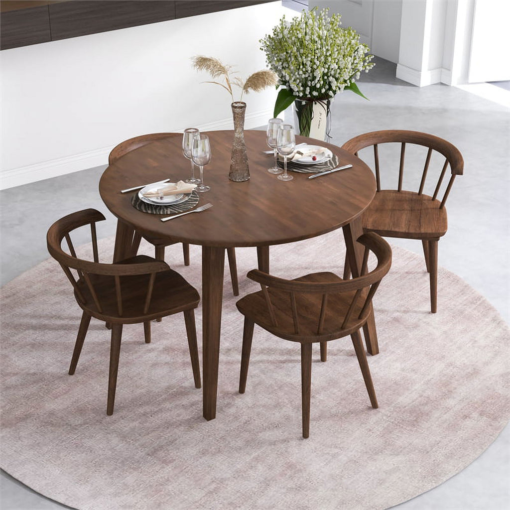 Brown Round Solid Wood Dining Table G2043
