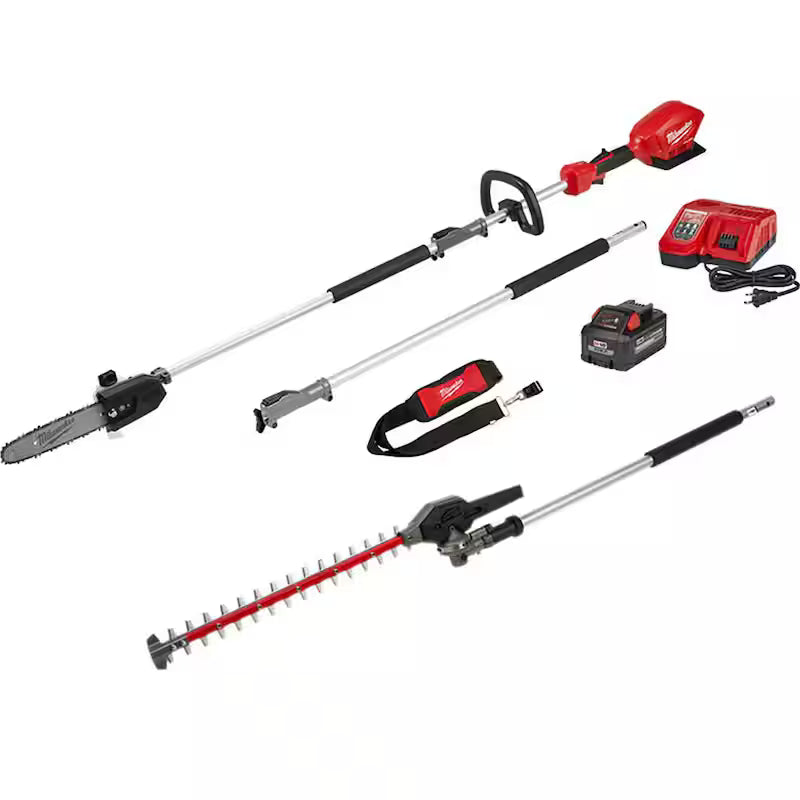 18V Cordless Pole Saw Kit with Hedger Attachment O317913