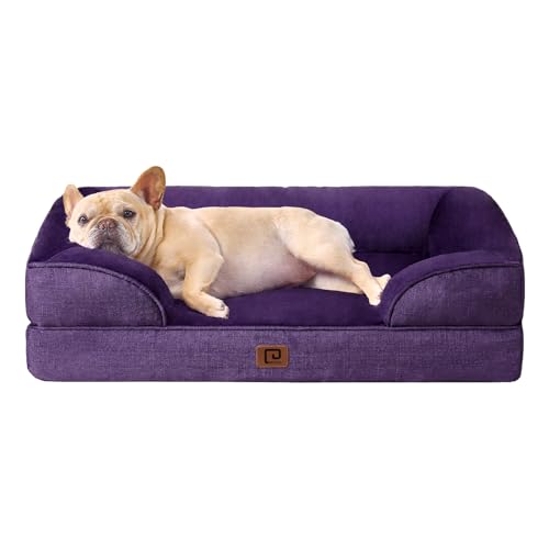 Grey Waterproof Memory Foam Large Dog Bed with Washable Removable Cover F31148