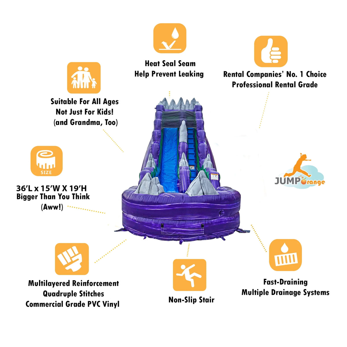 Inflatable Water Slide with Splash Pool Y413704
