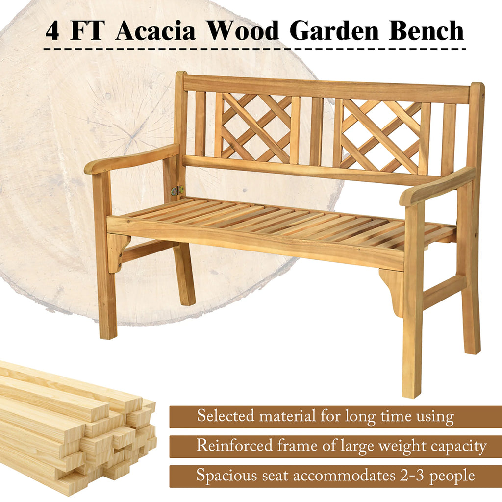 Solid Wood Folding Bench L5601