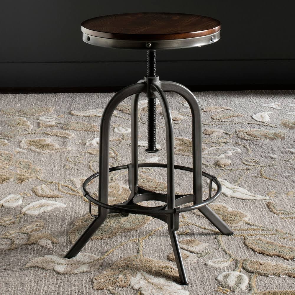 Burnt Oak Swivel Stool L984