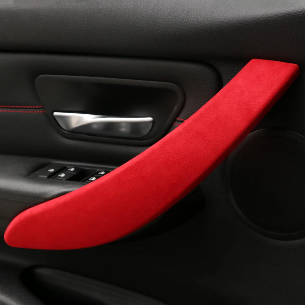 Car Door Handle Panel Cover Trim Sticker Inner Pull Door Handle Decals Red Pack of 2 Y7736