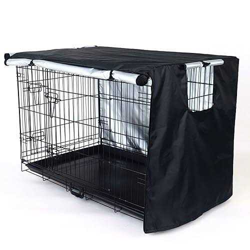 Double Door Waterproof Anti-UV Dog Crate Cover T96373