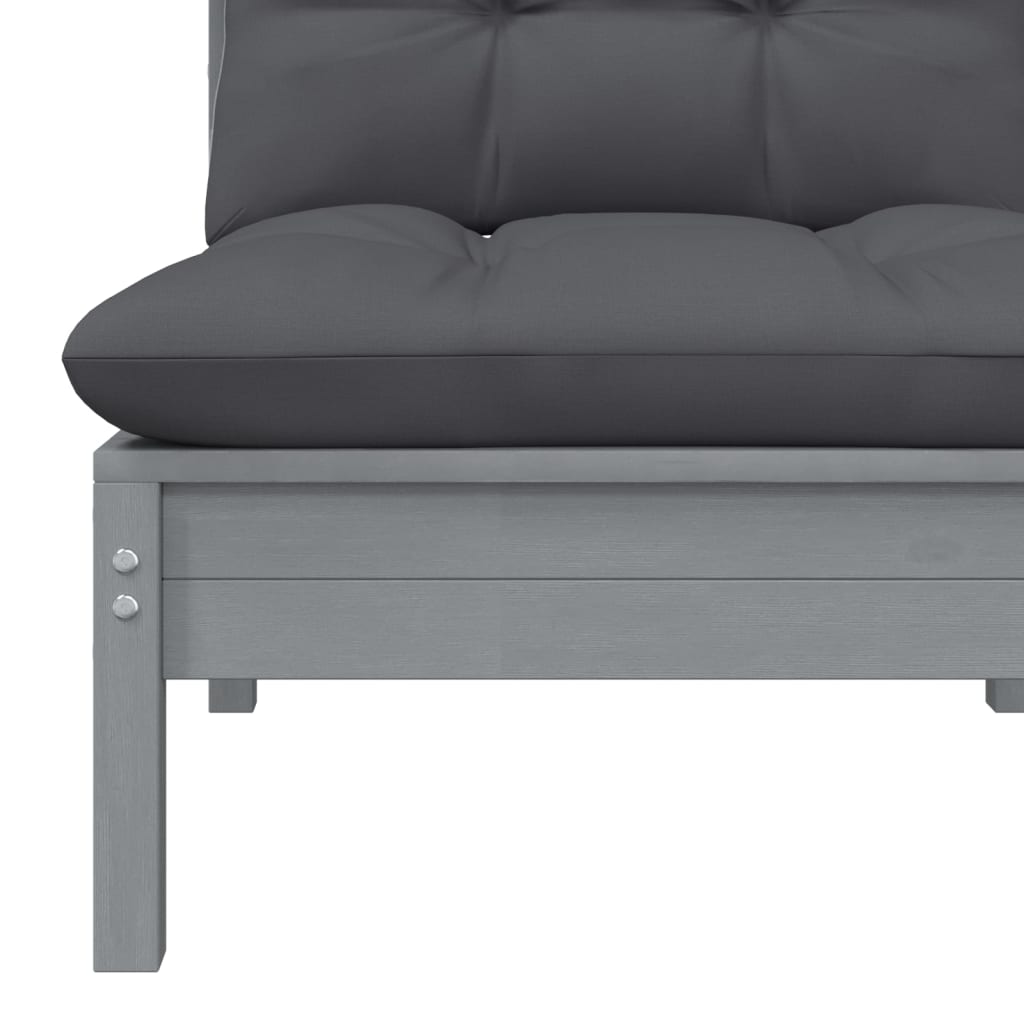 Gray Solid Pinewood Patio Sofa B130139