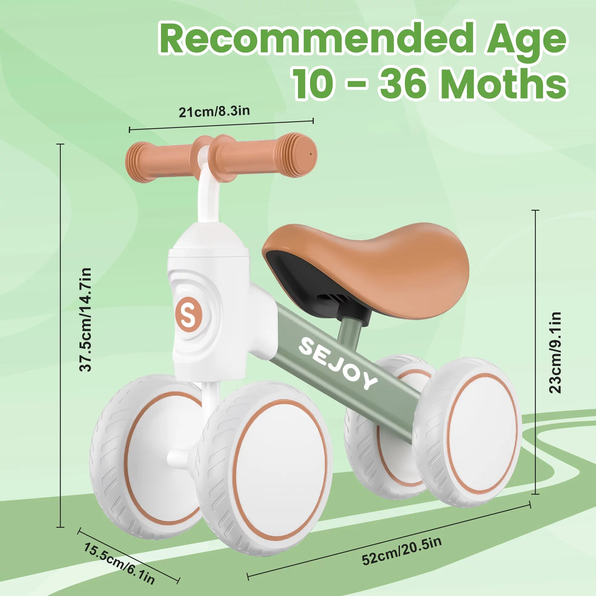 Baby Balance Bike 4 Wheels Toddler Walker O3208