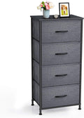 Black Grey 4 Drawer Fabric Storage Dresser B348