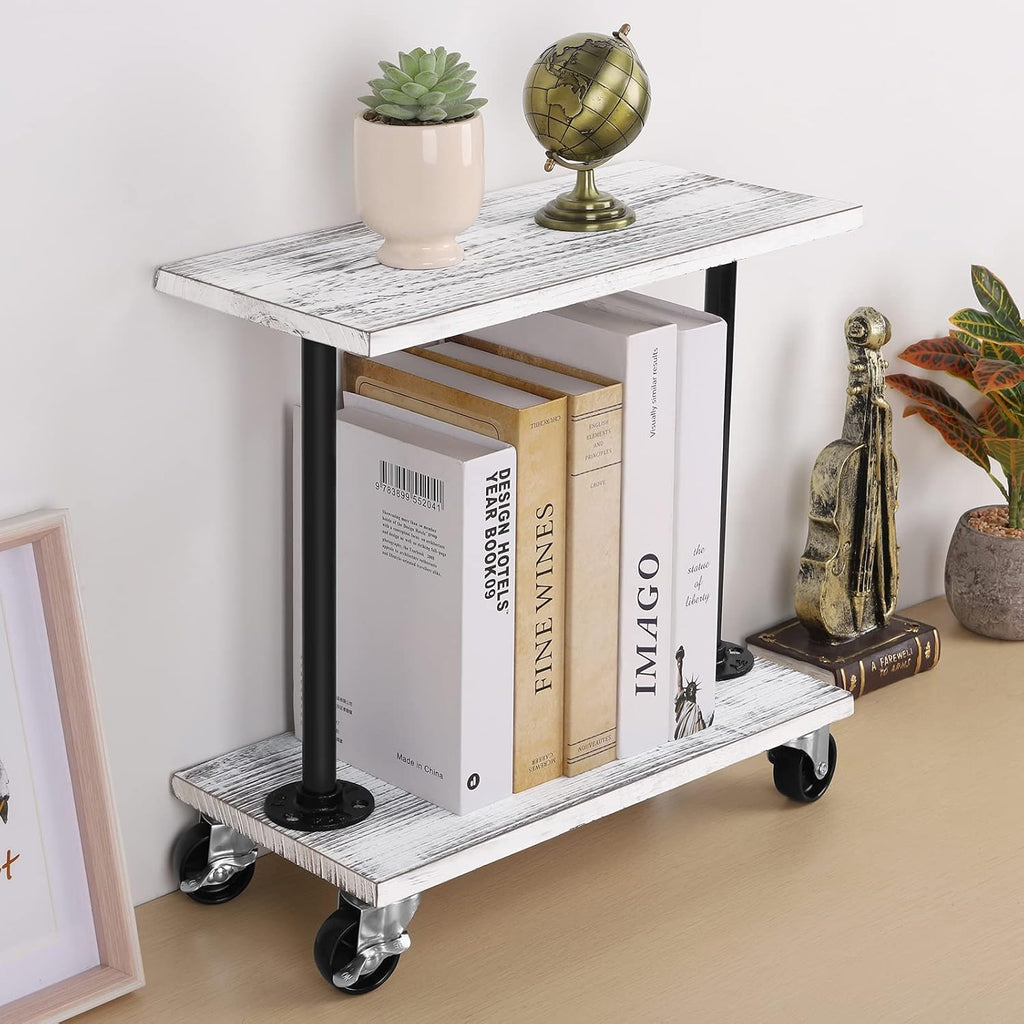Narrow End Table with Wheels P6117