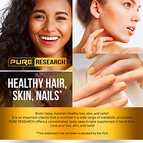 Biotin & Collagen 60,000mcg Hair Growth Liquid Drops, 4 Fl Oz C914