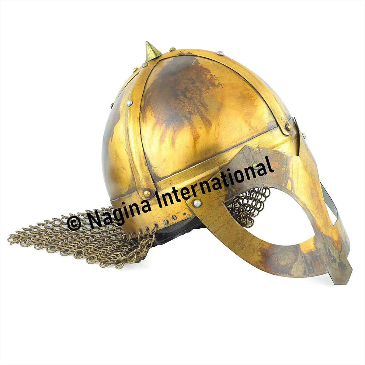 Steel Silver Helmet Chain Mail Armor Helmet H523903
