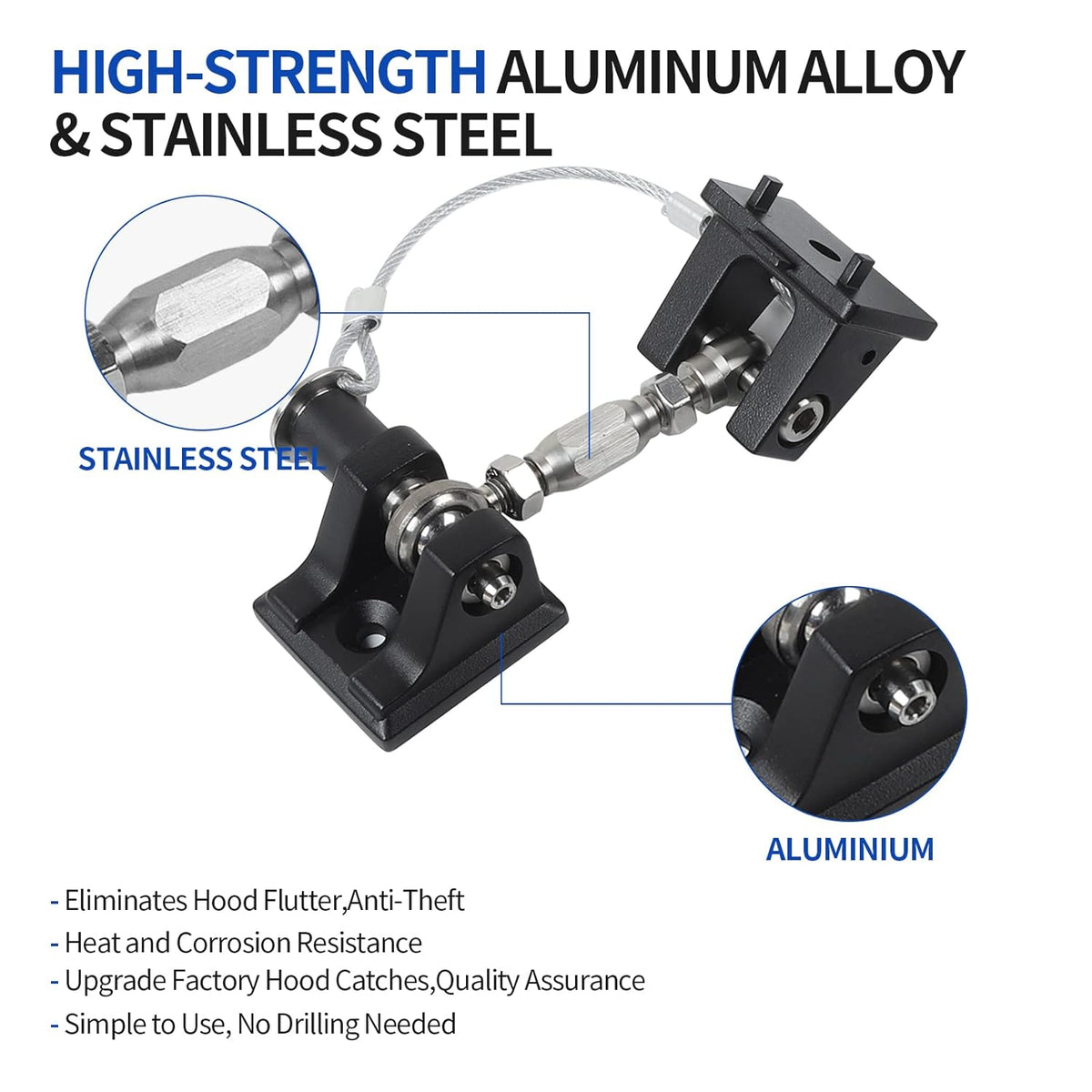 Aluminum Alloy Hood Latches Kit V453495