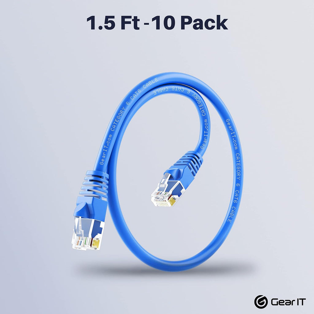 Cat 6 Ethernet Cable 3 ft 24-Pack Blue P2240