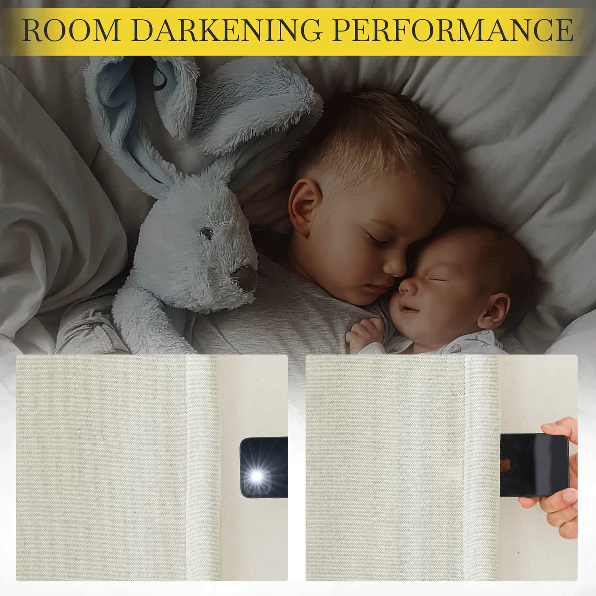 Faux Linen Blackout Curtains 102 inches Long 50" Wide 2 Panels Pinch Pleated Thermal Insulated O3196