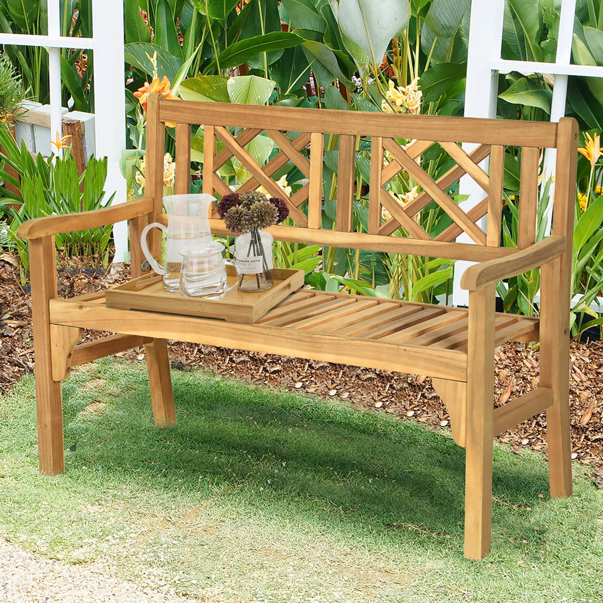 Solid Wood Folding Bench L5601