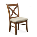 Caribbean Finish Light Blue Performance Fabric Cross Back Side Chair N595720