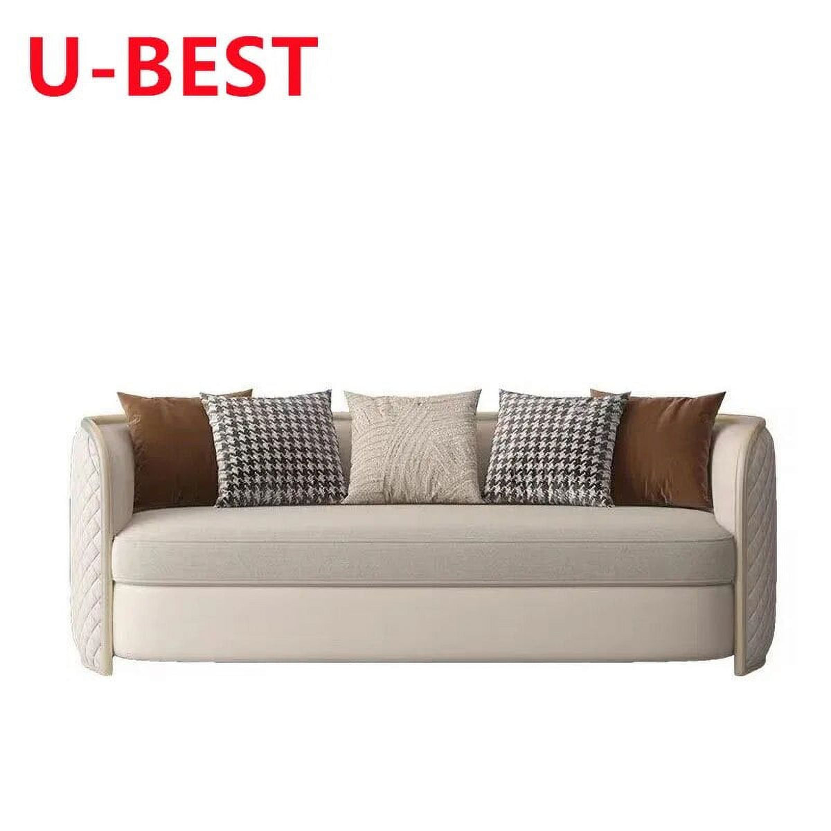 3 Seat Sofa Cum Bed Wooden Curved Couch K929