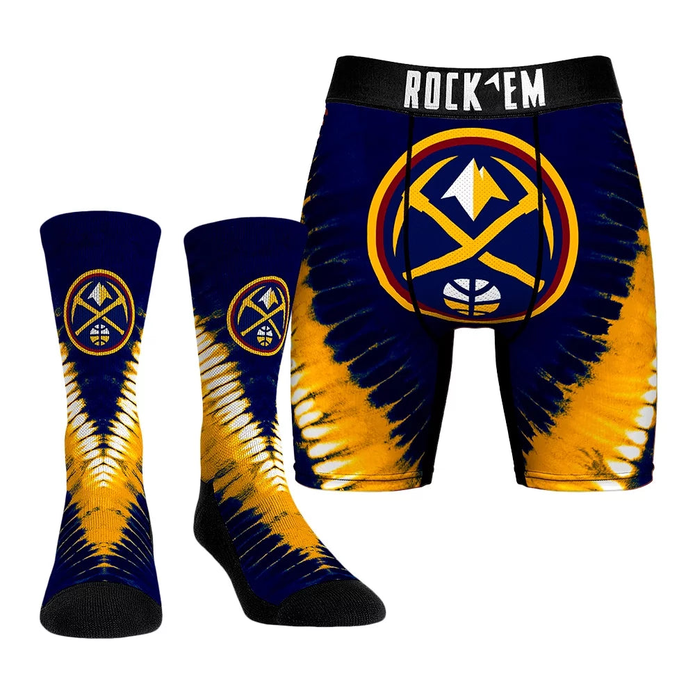 Men's Tie Dye Underwear and Crew Socks Combo Pack V269568