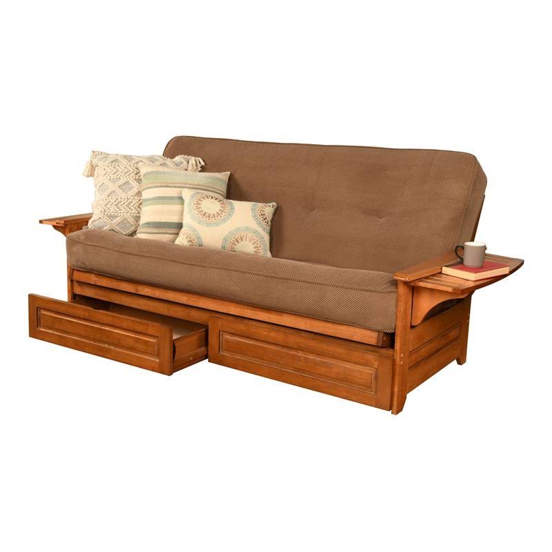 Full Futon with Mattress and Storage Drawers B7157