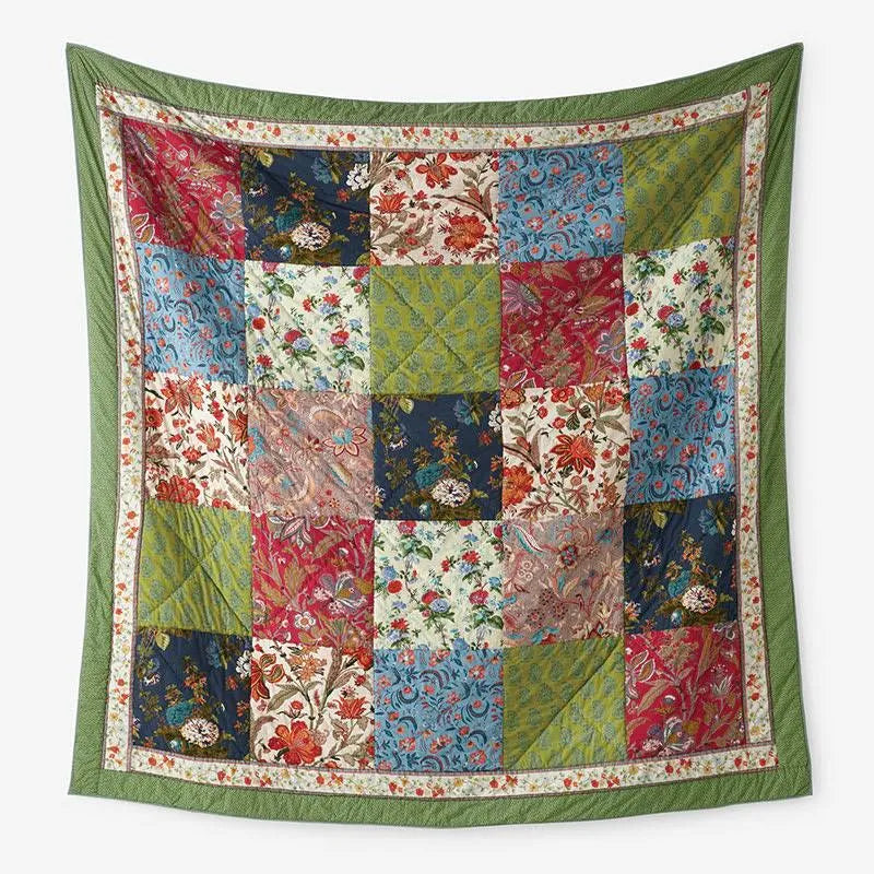 Multicolored Floral Full/Queen Cotton Quilt E8694