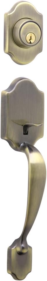 Satin Nickel Exterior Handleset with Deadbolt Pack of 2 D176501