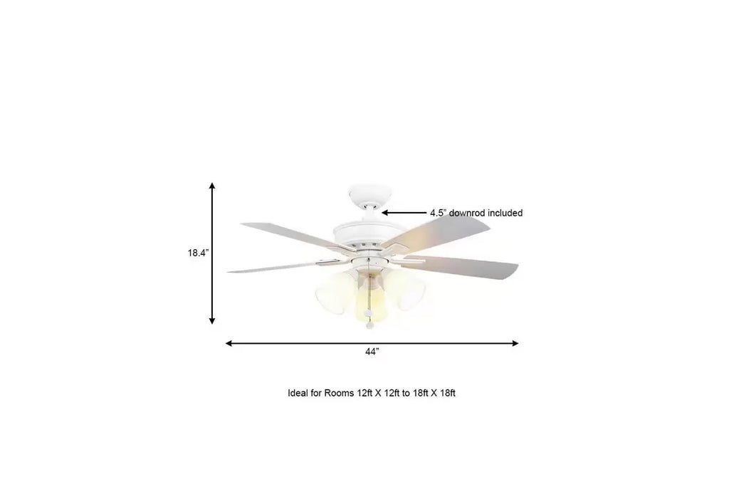 Matte White LED Ceiling Fan D790474
