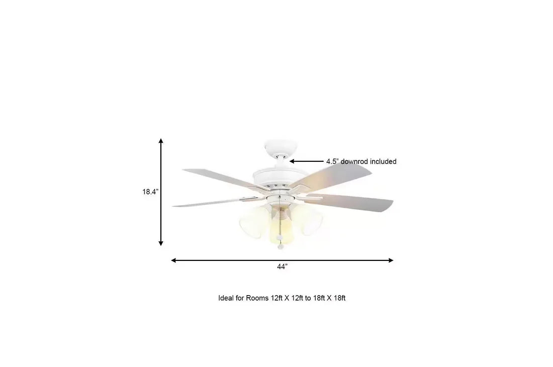Matte White LED Ceiling Fan D790474