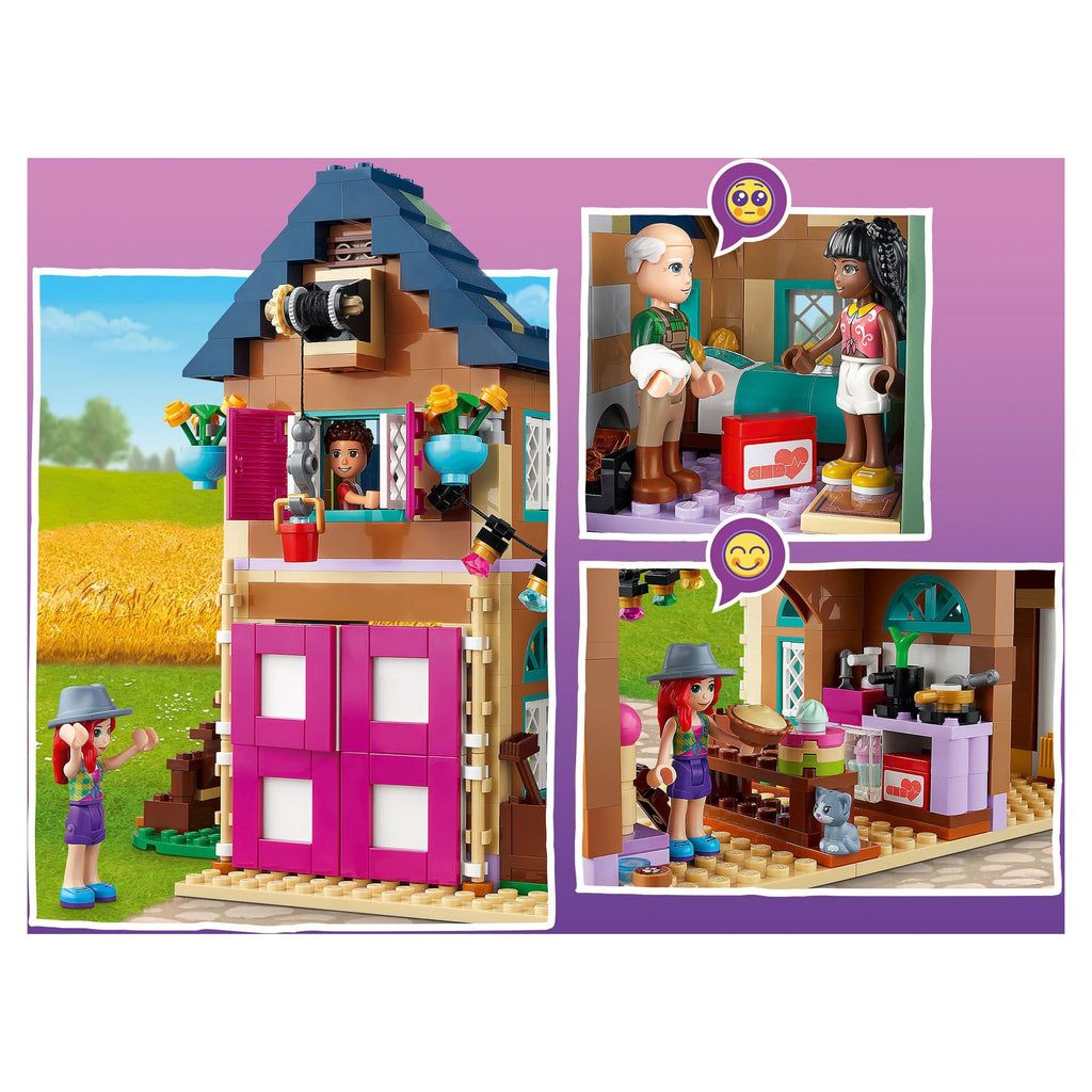 Farm House Set with Toy Horse Stable Tractor and Trailer J248