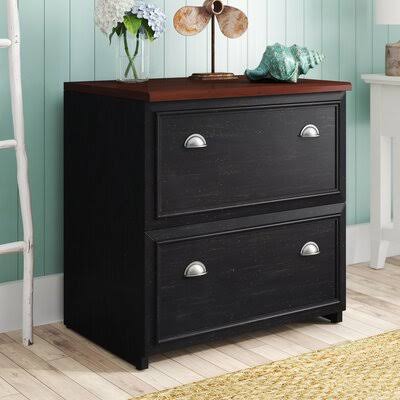 2-Drawer Lateral Filing Cabinet Antique Black Q7281