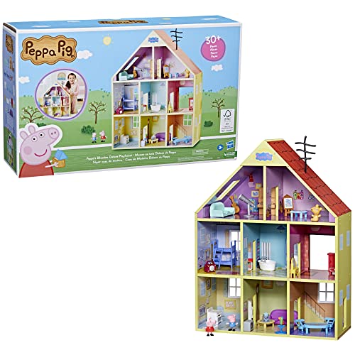 Wooden Playhouse with 2 Figures and 29 Accessories N36426
