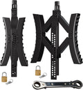 Black Metal Wheel Chock Stabilizer 2 Packs S100870