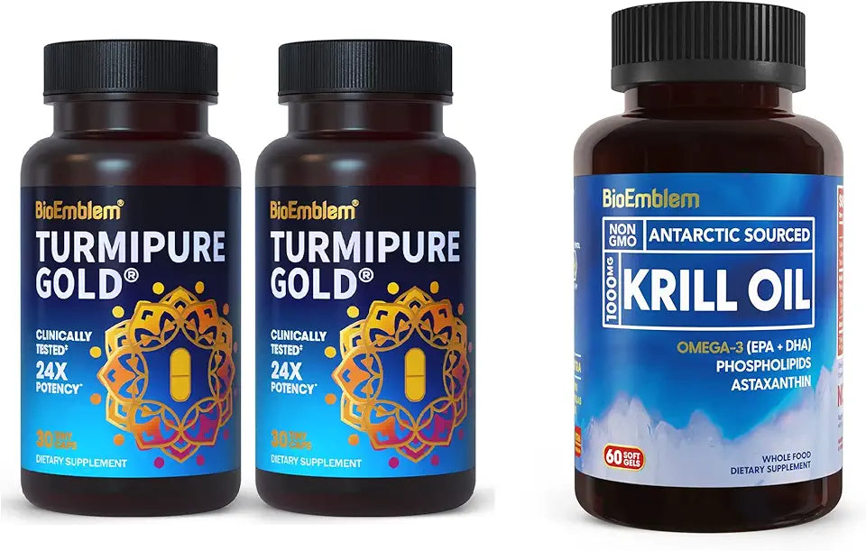 Turmeric Curcumin with TurmiPure Antarctic Krill Oil Supplement N479